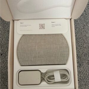 Hatch Beige and White Alarm Clock and Sound Machine